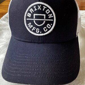 Brixton Mfg. Navy Hat, white mesh back, adjustable for all sizes